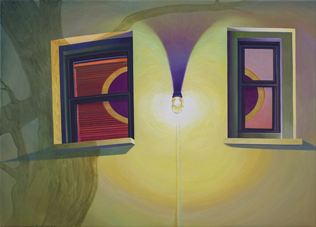 Lee Maxey, “Stare”, egg tempera on panel, 22 IN x 29 IN, 2021