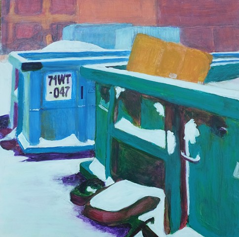 Green and Blue Dumpsters IV (71WT-047)