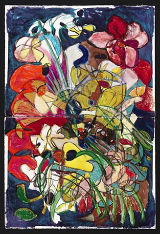 Stephanie Rose Bird abstract art plants