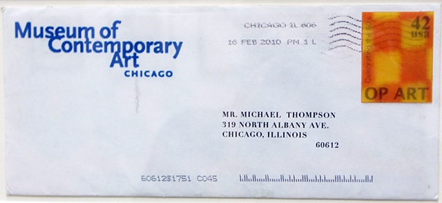 Lenticular, Lenticular Stamp, Fake Lenticular stamp, Op art, Michael Thompson Chicago artist