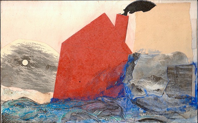 Michael Thompson Chicago Artist, collage, works on paper, mixed media
