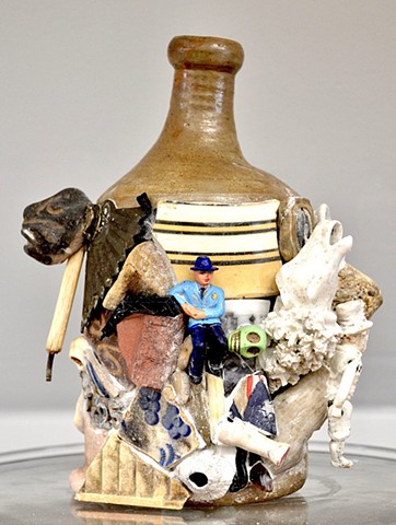 Michael Thompson Chicago artist, memory jug, mosaic, collage artist