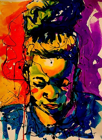 Drip painting of Nia