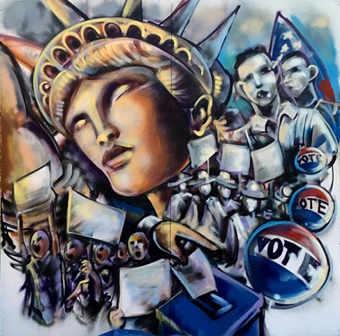 "VOTE"(Live painting for earlyvoting event 10/26/18
