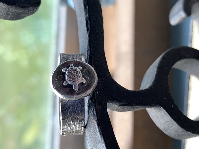 wide band turtle ring