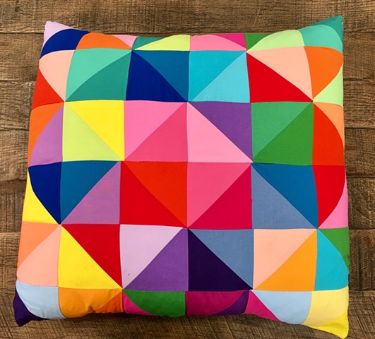 Half Square Quilted Pillow