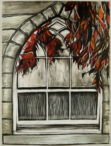 Window #3 Red leaves