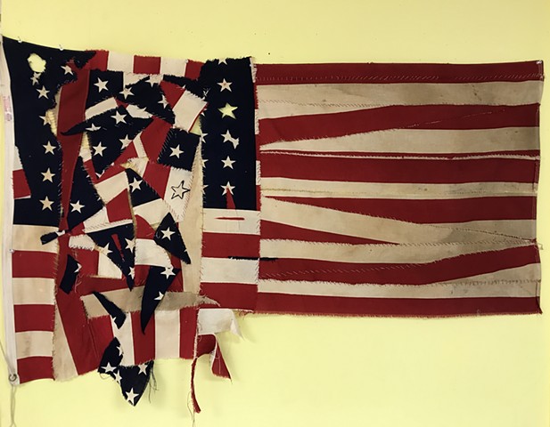 Assemblage, Conceptual Art Object, Political Art, American Flag