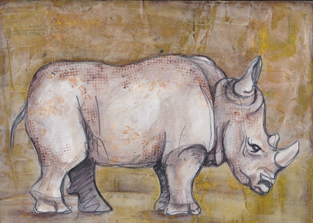 Sharon's Rhinoceros, work of Sharon Stauffer