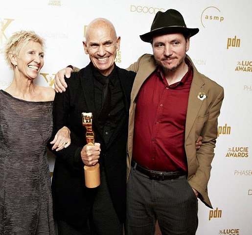 Me with Joel Meyerowitz and Maggie Barrett at the Lucies