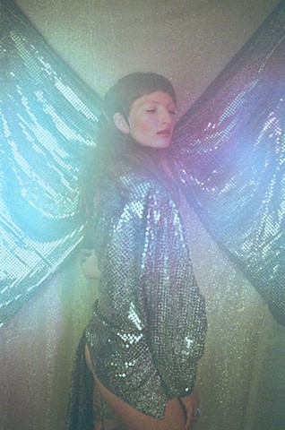Winged space disco angel