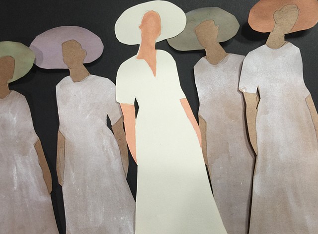 Five Women with Hats