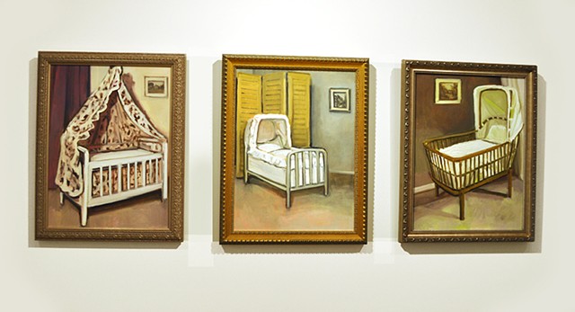 The Three Cradles (triptych) Installation Photograph