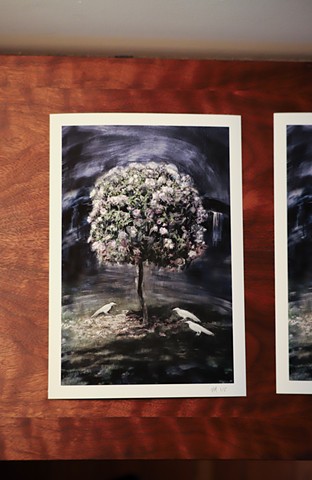 View of "Tree of Paradise 2" printed