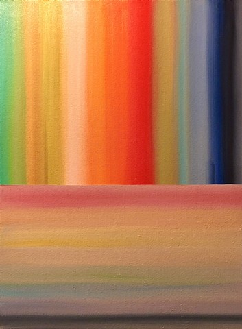 Abstract Oil painting colors of rain by Joel Barr, Atlanta artist