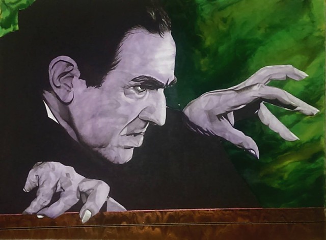 Bela Lugosi as Dracula tribute painting