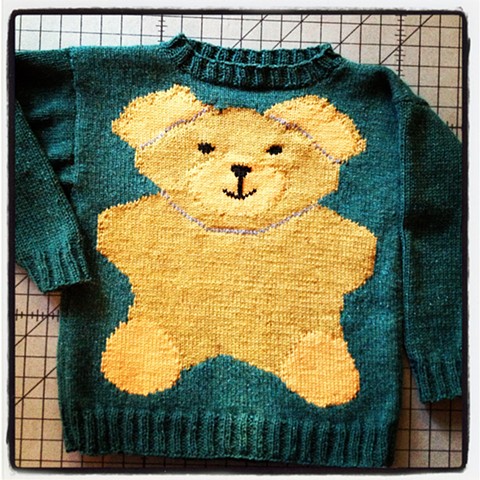 Child's intarsia knit sweater