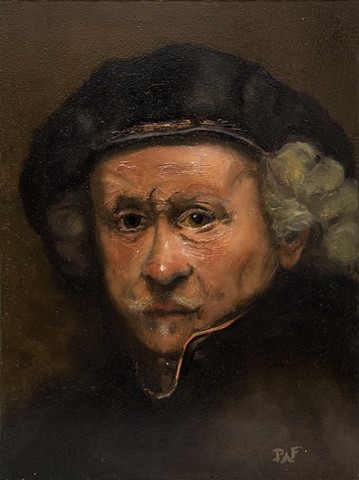 Study of Rembrandt's self portrait