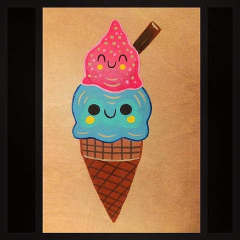 Kawaii ice cream,kawaii