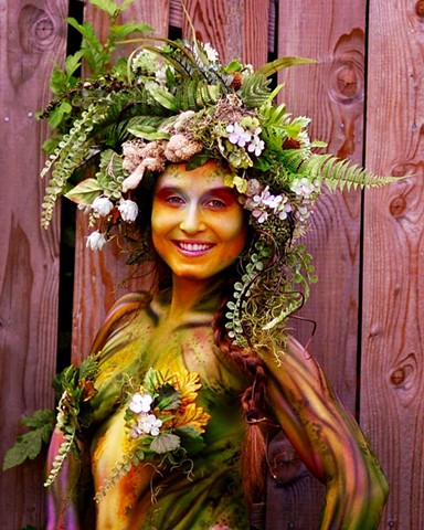 Forest Nymph Costume; Headdress and Body Embellishments