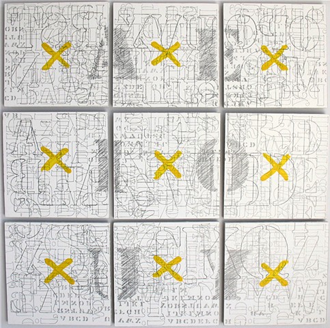 Cacophony #1, 2010. Acrylic and graphite on drywall.