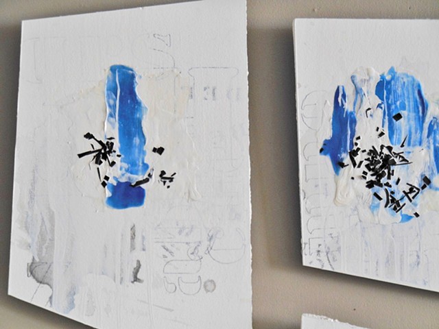 Blue Possibilities - Detail image. 2016. Acrylic and graphite on drywall.