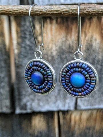 Rustic Blue mosaic earrings