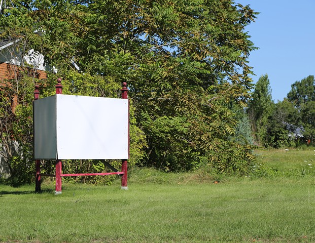 colour photograph of blank sign or billboard from around the world by Walter Segers