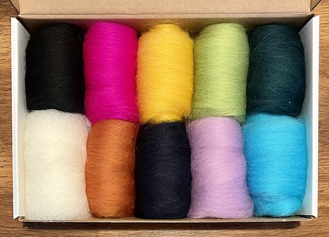 Needle Felting Kit-Wool Only Color Box 2