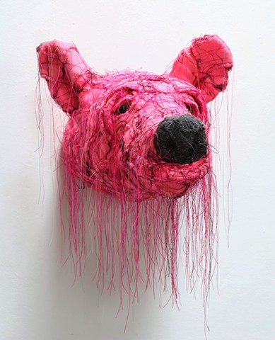 Untitled (Pink Bear Head) 