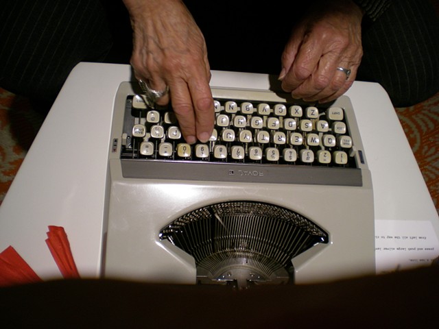 Typewriter: Mom's hands