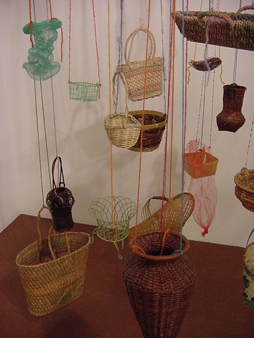 Ever-changing Interactive Installation; hanging baskets, detail