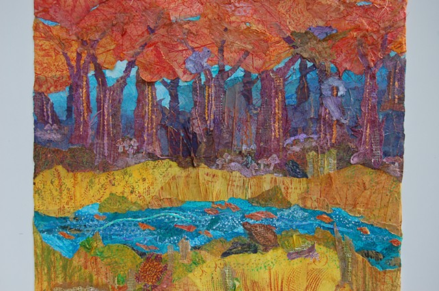 Autumn; full forest, wide view; detail