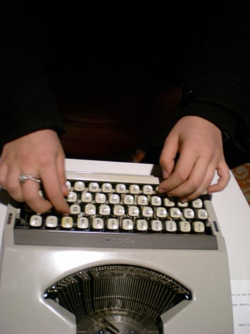 Typewriter; Naomi's hands