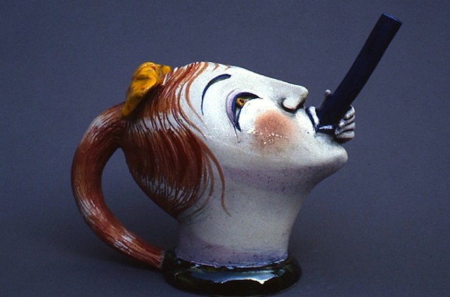 "Girl With Pony Tail" Teapot
