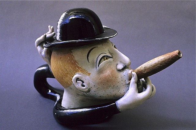 "Man With Derby" Teapot