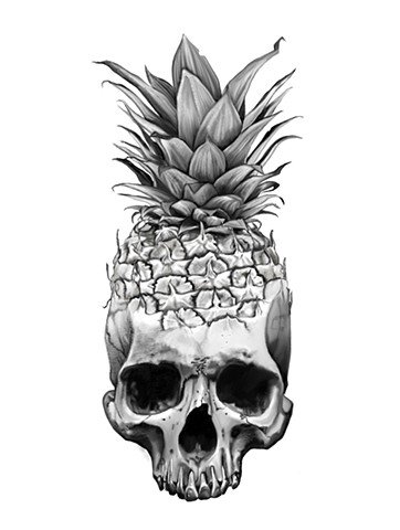 Pineapple and skull morph