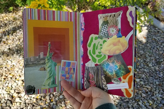 mixed-media collage sketchbook Brooklyn Art LIbrary Sketchbook Project Vol. 15 by Holly Campbell