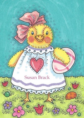 First Easter Baby Chick Egg Cute Holiday Susan Brack Art License