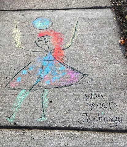 with green stockings (after Paul Klee)