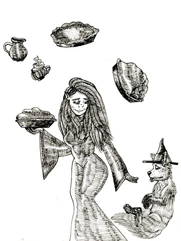Harvest Witch and Fox Familiar