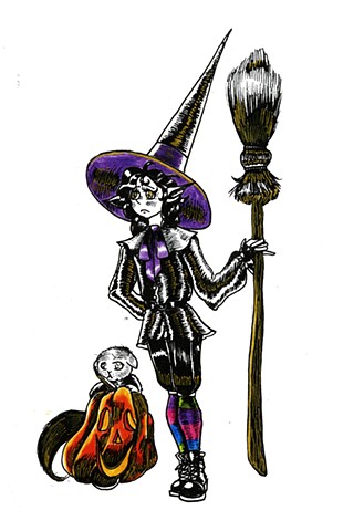 Witch and Cat