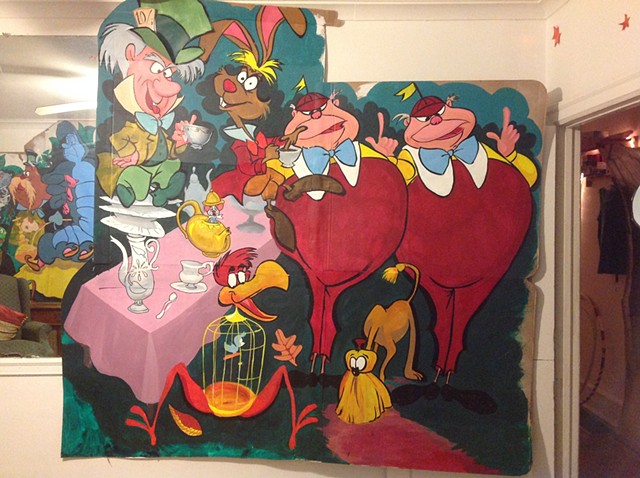 The Mad Hatters Wall for Alice In Wonder Land Set 