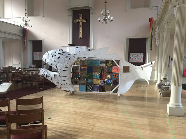 Fish Float, for event at Old West Church 