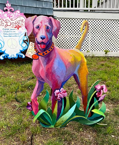 BB, Canine Crescendo 2021, Summer display at 1 Powder House Terrace Somerville, MA 02144 