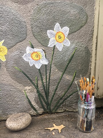 Hand painted daffodils
