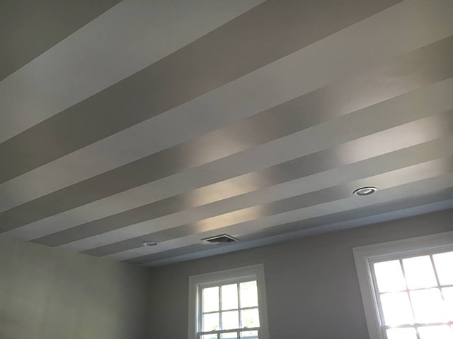 Silver Striped Ceiling