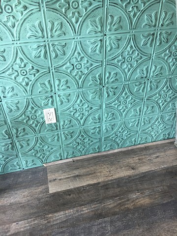 Copper patina tiles