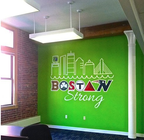 Boston Strong workspace mural