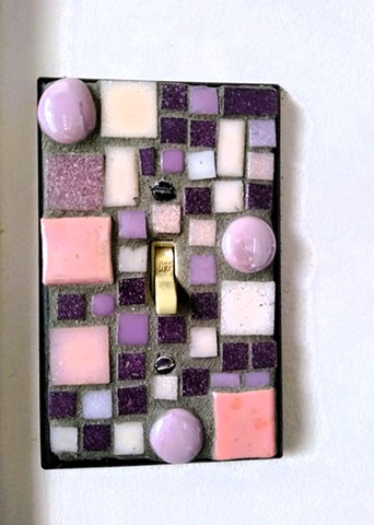 Mosaic Switch Plate Cover - Pink